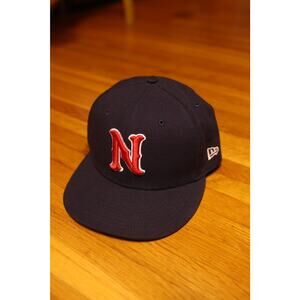 New Era Nashville Sounds AAA Baseball Fitted Hat 59Fifty Navy Hat 7 1/2